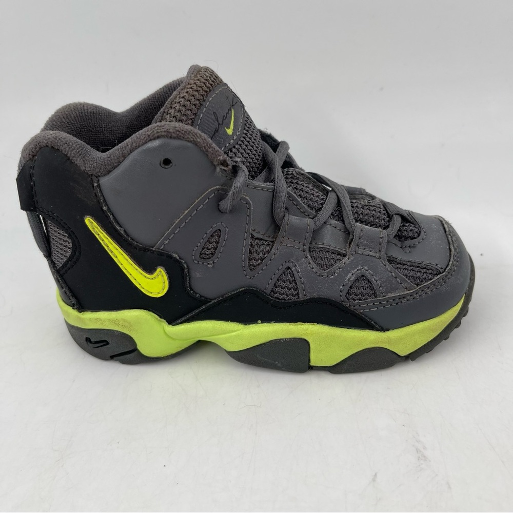 Nike Unisex Kid’s High Boots - Size 8C - Grey Yellow Sneakers Shoes